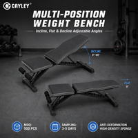 Banc de musculation réglable de qualité commerciale, inclinable multi-angles, pour haltères, idéal pour la maison, la salle de sport, l'entraînement de force et les exercices de fitness