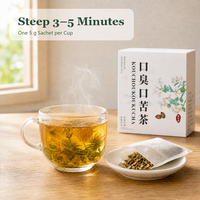 Sachets de thé aux feuilles d'herbes chinoises naturelles pour la fraîcheur buccale et le confort en cas de bouche sèche – Mélange de chèvrefeuille – Thé santé