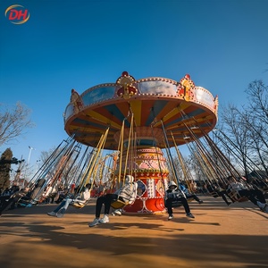 Directo de Fábrica: Atracción de Sillas Voladoras de 24 Asientos con Iluminación LED Nocturna y Estructura Antioxidante para Ferias, Tipo O Planes Ride Swing Ride - Product Image 1