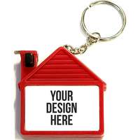 Porte-clés mètre ruban personnalisé en forme de maison – Cadeau promotionnel pour agents immobiliers et nouveaux propriétaires – Compact, précis et durable