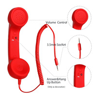 Grosir Pabrik penerima telepon, penerima telepon Anti radiasi Retro 3.5mm Jack Mini Mic Speaker Handset telepon