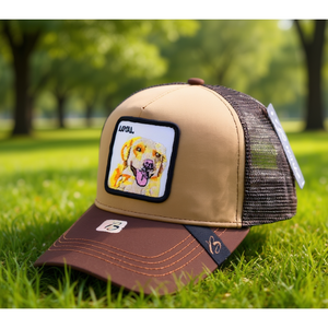 Cappello da camionista di marca locale, a 6 pannelli, in rete, regolabile, unisex, casual, primavera estate, con ricamo a toppa a forma di cane - Product Image 2