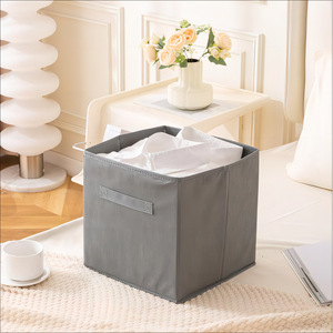 Fabric Storage Box Rectangle <b>Large</b> Capacity Clothing Organizer Wardrobe Storage Solid Color - Product Image 1