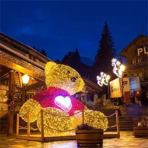 Factory Wholesale Outdoor 3D Giant Teddy Bear <b>Motif</b> Christmas Wedding Decoration Waterproof Energy Saving <b>Light</b> - Product Image 1
