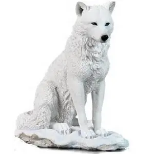 The Wolf Statue Resin Sculpture Home Desktop Decor Tabletop Ornaments Items Resin Crafts Ornament Home Resin Crafts Figurine