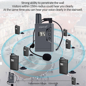 32 चैनल uhf आवृत्ति वायरलेस टूर गाइड चर्च, स्कूल, प्रशिक्षण, कारखाने के लिए आवाज व्हिस्पर ऑडियो ट्रांसमिशन सिस्टम - Product Image 2