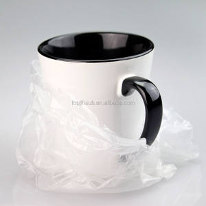 Taza Cónica de Cerámica Blanca para Sublimación Topjlh de 12 oz con Asa y Revestimiento de Color, Venta al por Mayor para Hoteles, Personalizable con Impresión para <span class=keywords><strong>Desayuno</strong></span> - Product Image 4