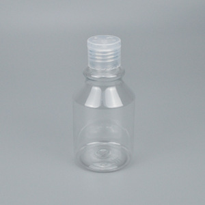 Transparent Pet Flip Top Bottle 150ml Cylinder Shape <b>Plastic</b> Packaging Bottle With 24mm <b>Cap</b> For General Use - Product Image 1