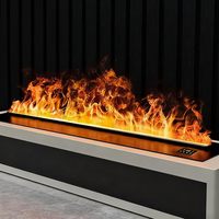 Cheminée à vapeur d'eau, flamme réaliste 3D, encastrée, 78,8 pouces