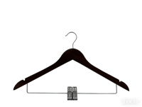 Porte-vêtements moderne à double niveau en bois avec barre en acier inoxydable, design antidérapant pour le rangement des sacs et des vêtements, haute qualité