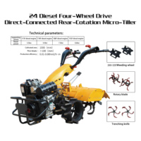 8hp 10hp 12hp 15hp tangan traktor pertanian mini mesin diesel Power Tiller dua roda Mini berjalan traktor di Cina