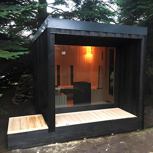 Sauna a Vapore Secco Elettrica/a Legna per 2-8 Persone, Kit per Sauna da Esterno, Mini Sauna con Ottimo Effetto di Isolamento Termico - Product Image 5
