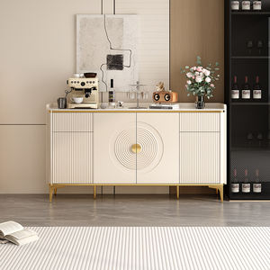 Buffet de Luxe Italien Moderne avec Plateau en Marbre, Portes en <span class=keywords><strong>Verre</strong></span>, Bois Massif, pour Salle à Manger, Salon, Chambre, Rangement et Présentation Modulaire - Product Image 3