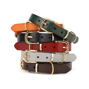 Nuevo <span class=keywords><strong>collar</strong></span> de perro de cuero de vaca genuino personalizado de lujo con características duraderas y decoración de plumas - Product Image 1