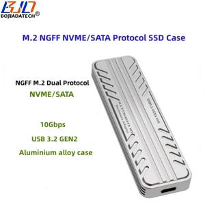 موصل USB نوع C 10 جيجابايت إلى <span class=keywords><strong>M</strong></span>.2 NVME NVME SATA M2 SSD علبة حاوية RTL9210B مع كابلات بيانات USB - Product Image 2