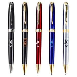 Stylo bille métallique de luxe de haute qualité pour cadeau d'entreprise, logo personnalisé accepté - Product Image 1