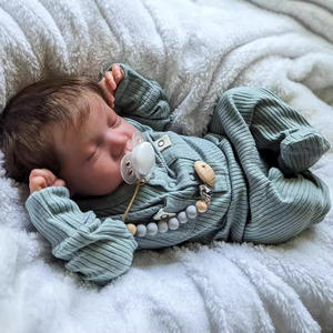 Poupée reborn bébé fille en silicone souple 3D de <span class=keywords><strong>49</strong></span> cm, peau peinte, grosse et dodue, comme un vrai tout-petit, jouet pour enfants, cadeau - Product Image 3