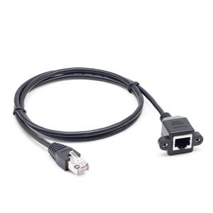 Кабель-удлинитель RJ45 (штекер-гнездо) Cat6 Gigabit с креплением на панель и винтовым креплением, аксессуары для сетевых разъемов Ethernet LAN - Product Image 4
