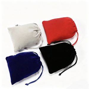 Pochette en velours avec cordon de serrage pour bijoux, cosmétiques, pierres précieuses, montres et plus encore - Product Image 4