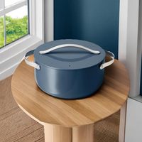 Ensemble de casseroles de luxe en alliage d'aluminium et céramique antiadhésives, avec poignées en acier inoxydable et base multicouche, compatible gaz et induction
