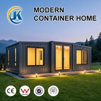 Module de salon familial polyvalent pour jardin, villa modulaire préfabriquée pour une vie domestique flexible