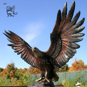 Statues d'aigle en cuivre bronze de grande taille, décorations de jardin extérieures personnalisées BLVE - Product Image 6