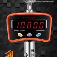 Báscula Electrónica de Gancho de 500 kg, Báscula Industrial para Grúa de 1000 kg, Báscula Electrónica Recargable, Báscula de Pesaje Electrónica