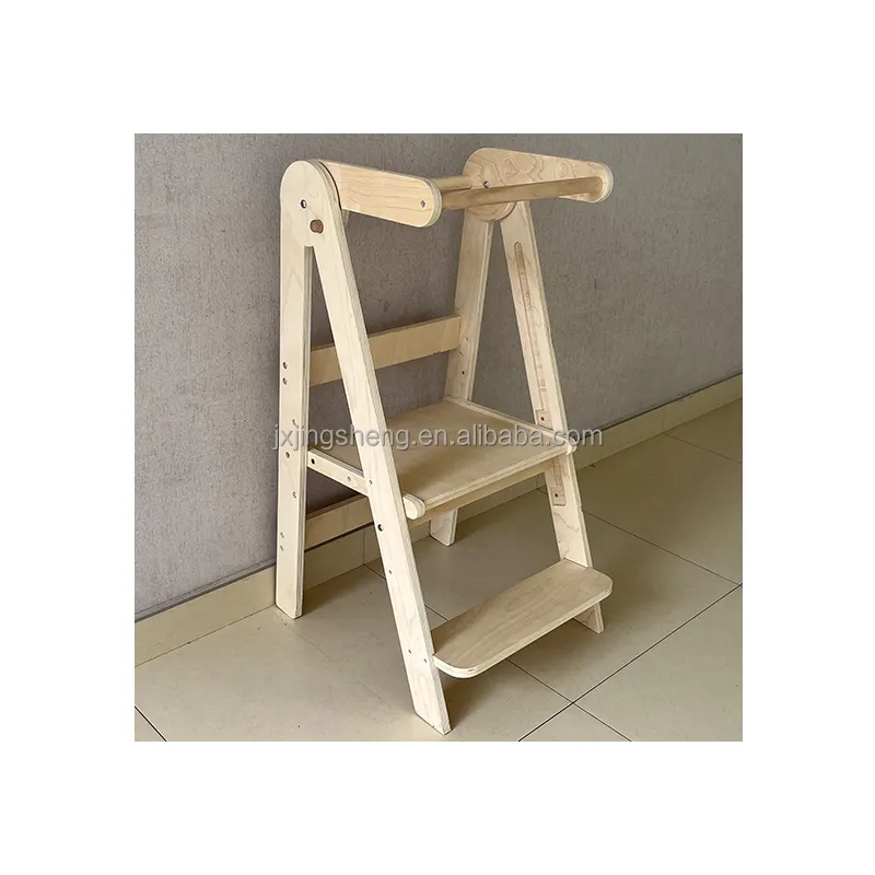 Kitchen Little Helper Stool Durable Plywood Learning Tower Folding