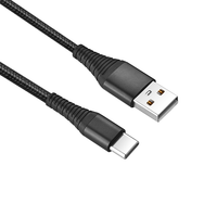 Kabel Pengisian Daya Nylon 3-in-1 USB Type-C & Micro USB Magnetik 3A Pengisian Cepat untuk Pemindai Barcode Printer Komputer Perangkat IOS