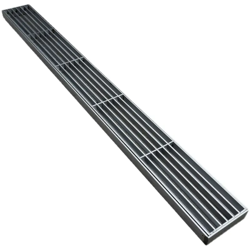 304 plaque de couverture de grille en acier inoxydable plaque de grille enfichable grille en acier denté plaque de couverture de fossé de drainage en acier inoxydable