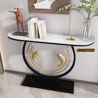 Table console moderne de luxe en pierre, minimaliste, écologique, pour hôtel, salon, salle à manger, entrée, couloir, décoration intérieure, table d'appoint