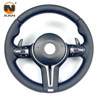 Volant de voiture en cuir noir complet avec surpiqûres M, prêt à l'emploi, pour BMW F30 F10 F15 F20 F22 F25 F32 M3 M5 E70 E90 M Sports