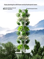 Système de culture en tour aéroponique et hydroponique automatique avec pompe pour l'agriculture verticale intérieure, culture de légumes, ABS de qualité alimentaire