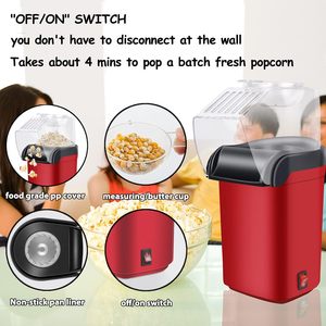 Machine à Popcorn Électrique Portable Automatique à Air Chaud 220V avec Couvercle Supérieur pour Cuisine – Mini Popcorn Maker Rapide - Product Image 4