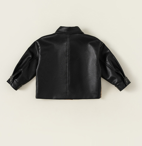 Nouveau <span class=keywords><strong>manteau</strong></span> en cuir pour bébé garçon <span class=keywords><strong>printemps</strong></span> et automne pour enfants Fermeture éclair Motif uni - Product Image 4
