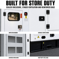 Groupe électrogène diesel insonorisé Isuzu 20 kVA triphasé 400 V 50/60 Hz pour alimentation de secours