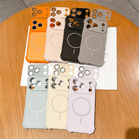 Coque de téléphone magnétique en silicone liquide avec protection d'objectif en verre AG et dos en caoutchouc givré carré pour iPhone 18 17 16 15 Pro Max