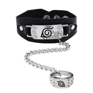 Anime Attack on Titan one piece bracciale in pelle da uomo bracciale da polso - Product Image 5