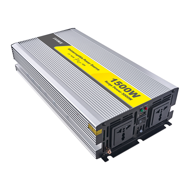 1500W 12V/24V to 110V/220V UPS Inverter Pure Sine Wave Power Inverter with Battery Charger