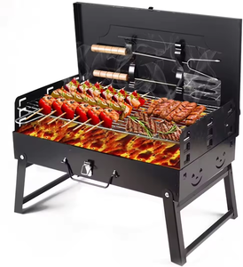 Parrilla de carbón portátil para exteriores <span class=keywords><strong>Barbacoa</strong></span> de carbón de doble uso frita <span class=keywords><strong>y</strong></span> a la parrilla - Product Image 1