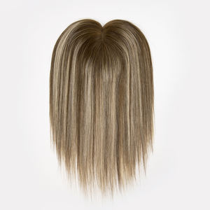 Topper de Cabello Europeo de Seda para Mujeres Blancas, Postizo de Cabello Humano Ondulado Remy para Mujeres, Toppers de Mono Lace - Product Image 5