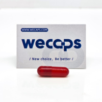 Capsules vides en gélatine bovine de qualité pharmaceutique Wecaps, taille 0, avec un taux de remplissage élevé et des options de couleur personnalisées