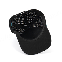 Golfpet met custom logo, dobby dot oxford rubber patch, waterdicht, ademend polyester nylon, gebogen klep, verstelbare sportcap