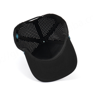 Biểu Tượng Tùy Chỉnh Cao Su Vá Golf Hat Lai Dây Đục Lỗ Thoáng Khí <span class=keywords><strong>Polyester</strong></span> Nylon Cong Visor Mũ Thể Thao Cho Chạy Đi Bộ Đường Dài - Product Image 6