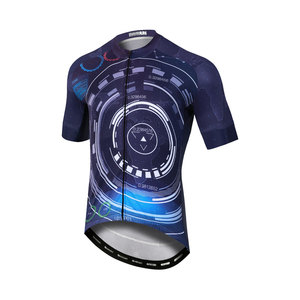 Tenue de cyclisme élégante et imprimée avec coussinets antichoc 3D et détails antidérapants pour hommes et femmes pratiquant le cyclisme en plein air en été - Product Image 2