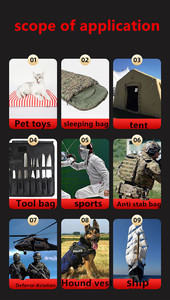 刺繍の有名なテキスタイルデザイナーカット防止衣類素材カット耐性バックパックナイフ耐性生地メーカー - Product Image 5