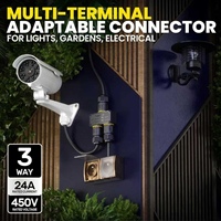 Conector de alimentación impermeable 2 P 3 pines IP68 tipo Y conector rápido sin tornillos de 3 vías para cámara de seguridad cableado de jardín paneles solares