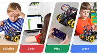 Kit de Démarrage Robotique Programmable Intelligent avec Contrôle APP WIFI pour Enfants, Compatible Arduino Uno IDE ESP32