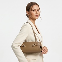 Sac à main de luxe pour femme en cuir PU végétalien avec fermeture éclair, sac à bandoulière de créateur, vente en gros