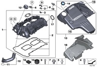 Kit Gasket Tutup Katup Berkualitas Tinggi 11127588418 untuk Model Kendaraan X1 F20 F21 X3 F30 F31 Z4 320i 328i 520i 528i 2011-2018 untuk CORTECO
